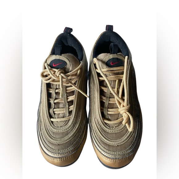 SOLD: Nike Air Vapormax '97 GS Youth Sz 6.5Y Metallic Gold Varsity Red Black - Picture 8 of 8